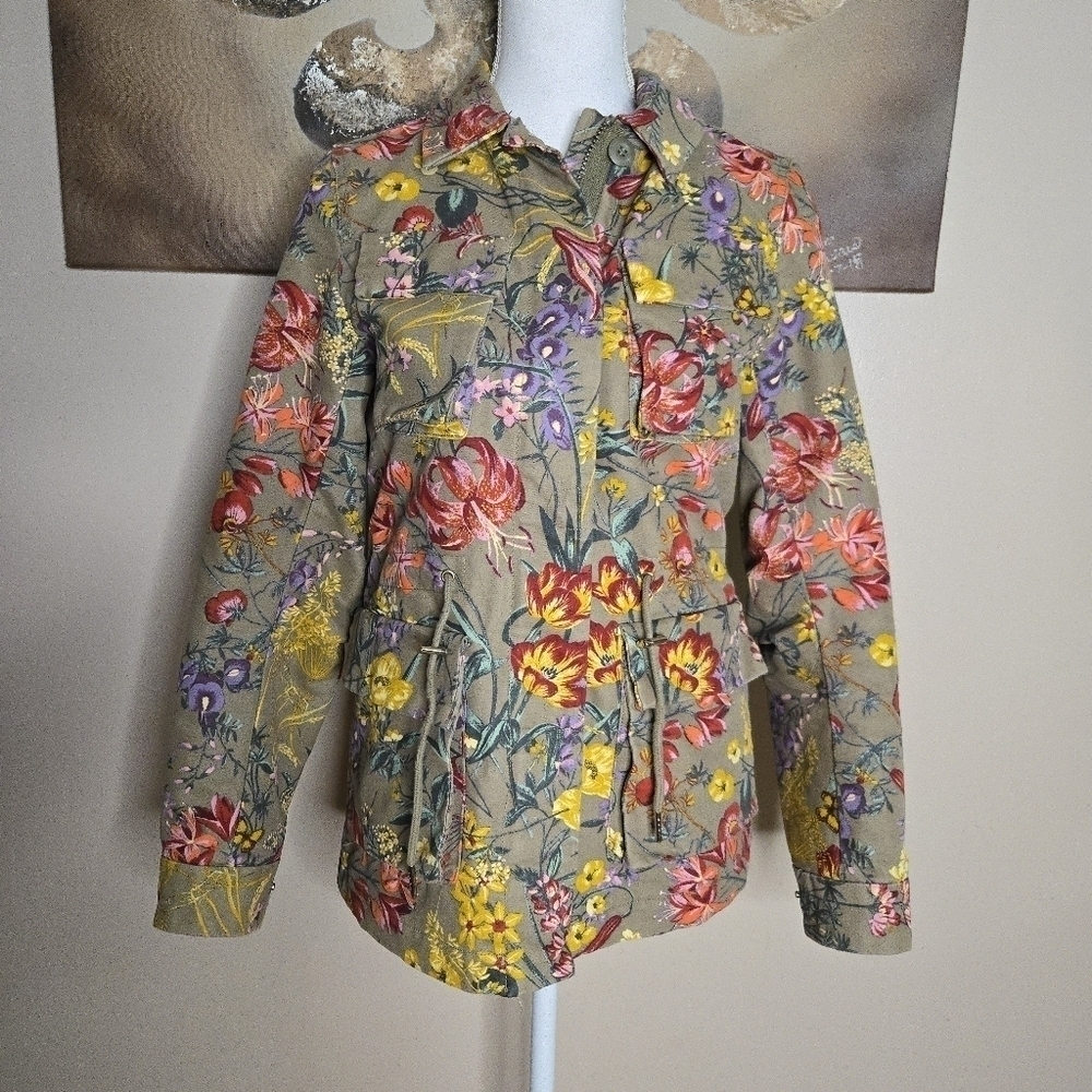 H&M Floral Patterned Utility Jacket - Picture 2 of 7